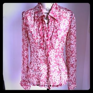 Beautiful very Long Sleeve Sheer Blouse